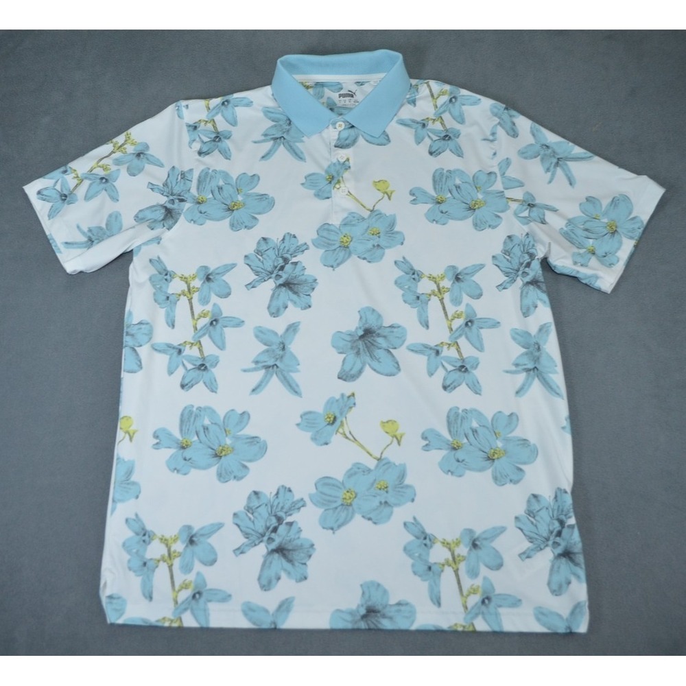 PUMA VERDANT GOLF POLO SHIRT 538753 Men's Size Large Floral AOP